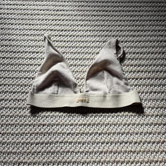 Skims Cotton Rib Plunge Bralette - Picture 2 of 4